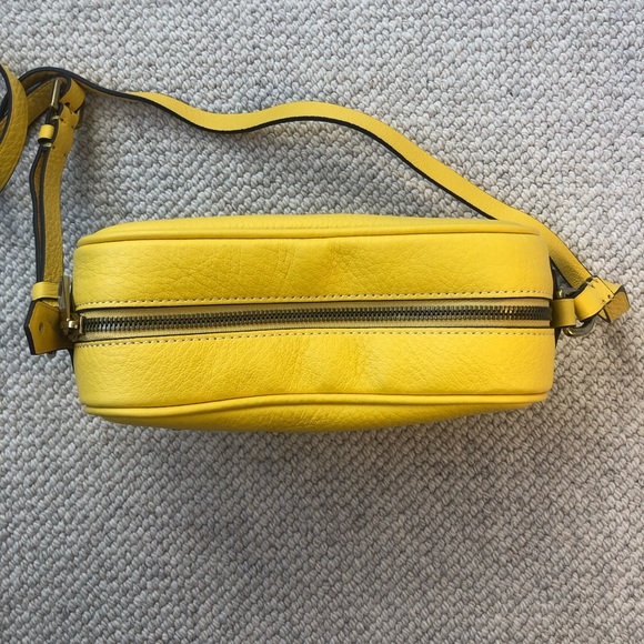 J Crew NWT 100% leather crossbody bag yellow - Picture 4 of 12
